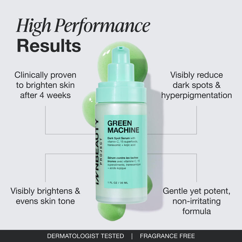 INNBEAUTY Project Green Machine Vitamin C Refillable Serum, 1 oz (30 ml) | Targets dark spots, hyperpigmentation and uneven tone Full Size