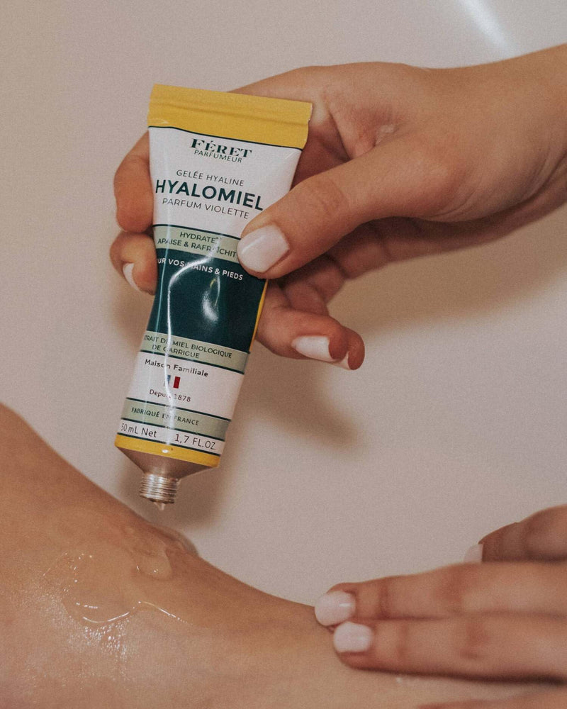 [Australia] - Feret Le Hyalomiel Gel Moisturizer – Violette – Hydrating Skincare with Organic Honey – Soothing Gel for Dry, Cracked Hands, Feet & Skin – Made in France – 50ml / 1.7oz 