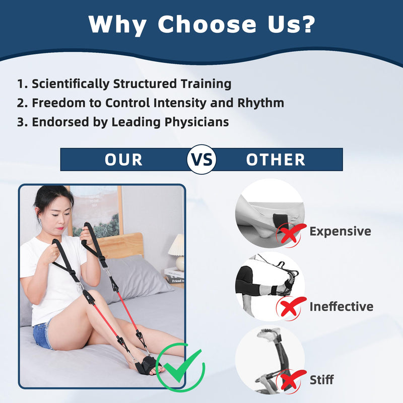 [Australia] - JFMkaer Knee Replacement Recovery Aids, Hip/Knee Rehabilitation Equipment After Knee Surgery - Leg Stretcher Exercise Improve Mobility and Flexibility for Knee Pain 
