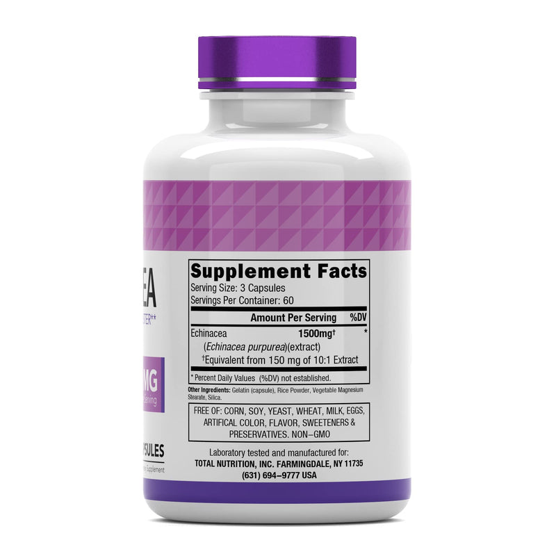 [Australia] - Echinacea Capsules (1500 MG x 180 Capsules) | Supports Health & Well-being | Echinacea Root Herbal Extract Supplement | Produced in The USA 