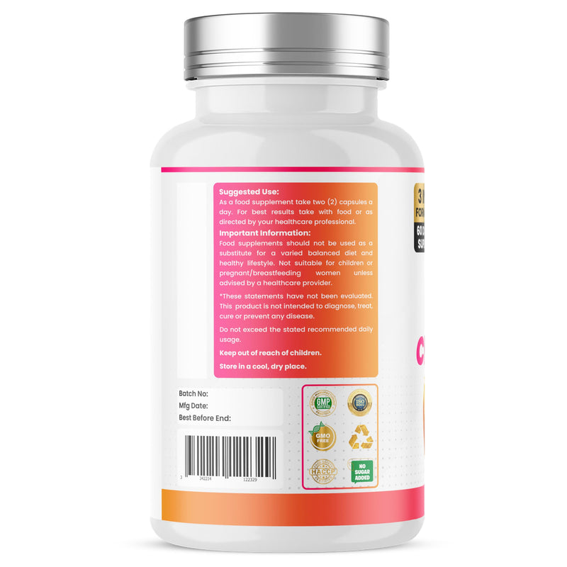 Humming Herbs Modified Citrus Pectin 1500 mg per Serving with Vitamin C & Selenium | 120 Vegan Capsules | 60 Day Supply
