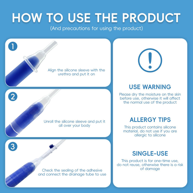 [Australia] - 10 PCS Condom Catheters for Elderly Men Age 80,Self-Adhesive,Individually Wrapped,Used Together with Urine Collection Bag,for Incontinence,No Leakage Non-Irritating,Size(1.14inch/29mm) 1.14inch/29mm 