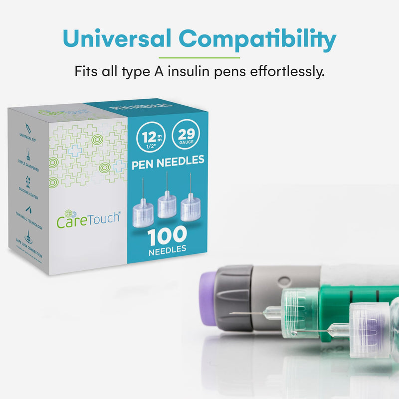 [Australia] - Care Touch Pen Needles 29 Gauge, 1/2 Inch, 12.7mm (Pack of 100) 