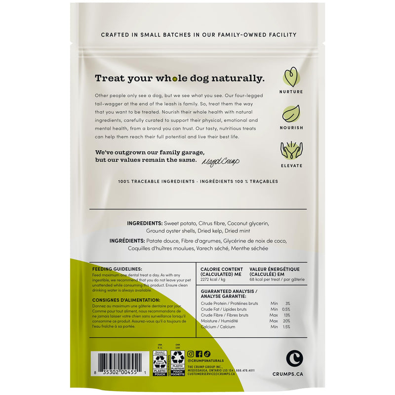 Crumps' Naturals Plaque Busters Advanced - Double Fresh Dental Sticks 9.5oz - PawsPlanet Australia