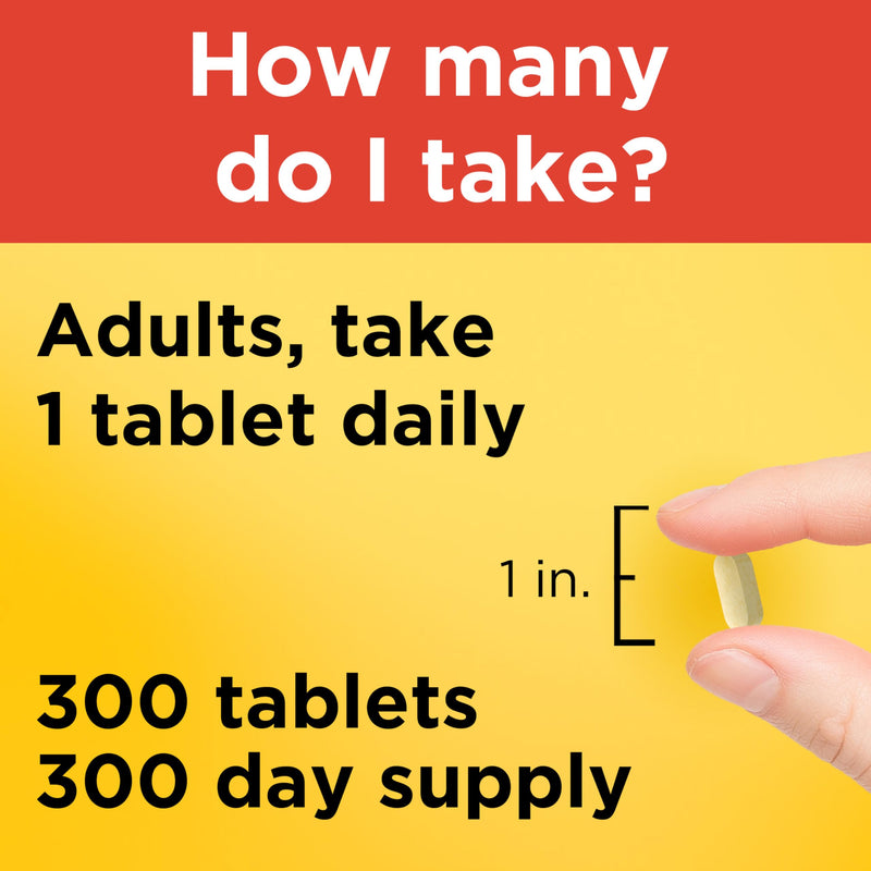 Nature Made Extra Strength Vitamin C 1000 mg Tablets, 300 Count | Adult Vitamin C Tablets for Immune Support and Antioxidant Support, 300 Day Supply 300 Count (Pack of 1)
