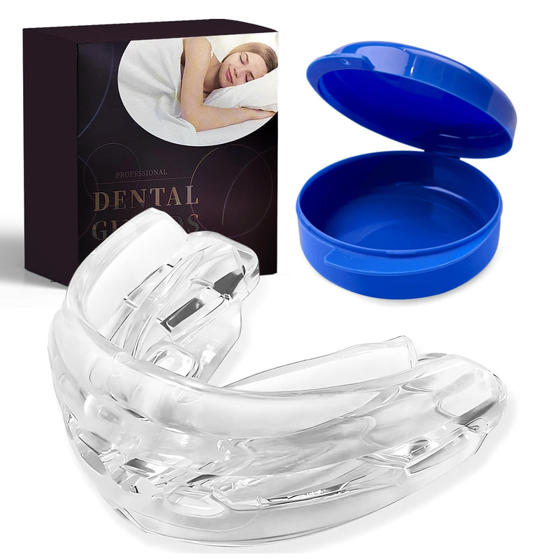 [Australia] - Anti-snoring splint, dental splint for grinding, mouth guard for teeth grinding, mouth guard for night protection, improves sleep quality, bite splint against teeth grinding for men and women, transparent 