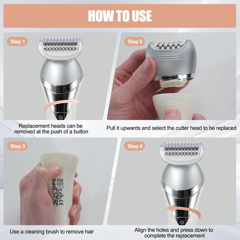 [Australia] - Women Face Epilator,Portable Design Facial Epilator, Facial Hair Removal for Women & Men, Waterproof Facial Shaver for Ears, Nose, Eyebrow, Body 