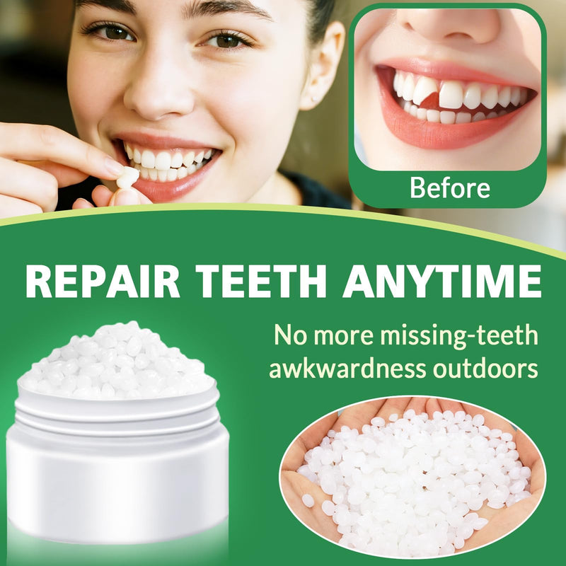 [Australia] - Tooth Repair Kit, Moldable False Teeth Beads for Temporary Fix for Missing or Broken Teeth, DIY Thermoplastic Beads 1PCS 