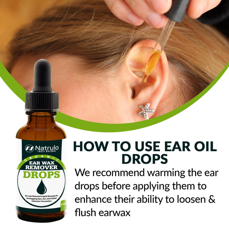 [Australia] - Organic Ear Wax Removal Drops for Clogged Ears – Natural Ear Wax Cleaner Oil for Kid, Adult, Baby – Earwax Removal Liquid for Unclogging Ears, Earaches, Ear Health (Made in USA) 