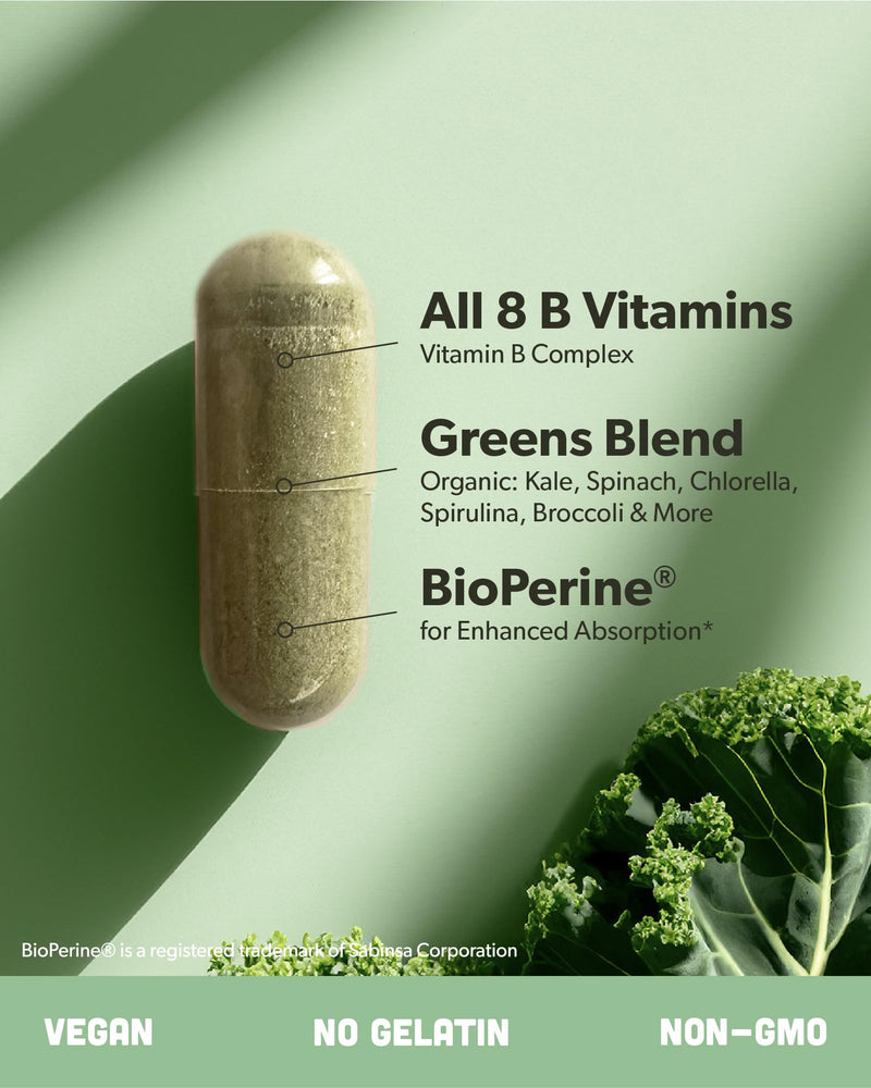 sapling Vegan Vitamin D3 + K2 & Vitamin B Complex Bundle - 4000 IU Vitamin D3 and 100mcg Vitamin K2 as Mk7, Essential B Vitamins with Whole Food Blend, B1, B2, B3, B5, B6, B7, Folate