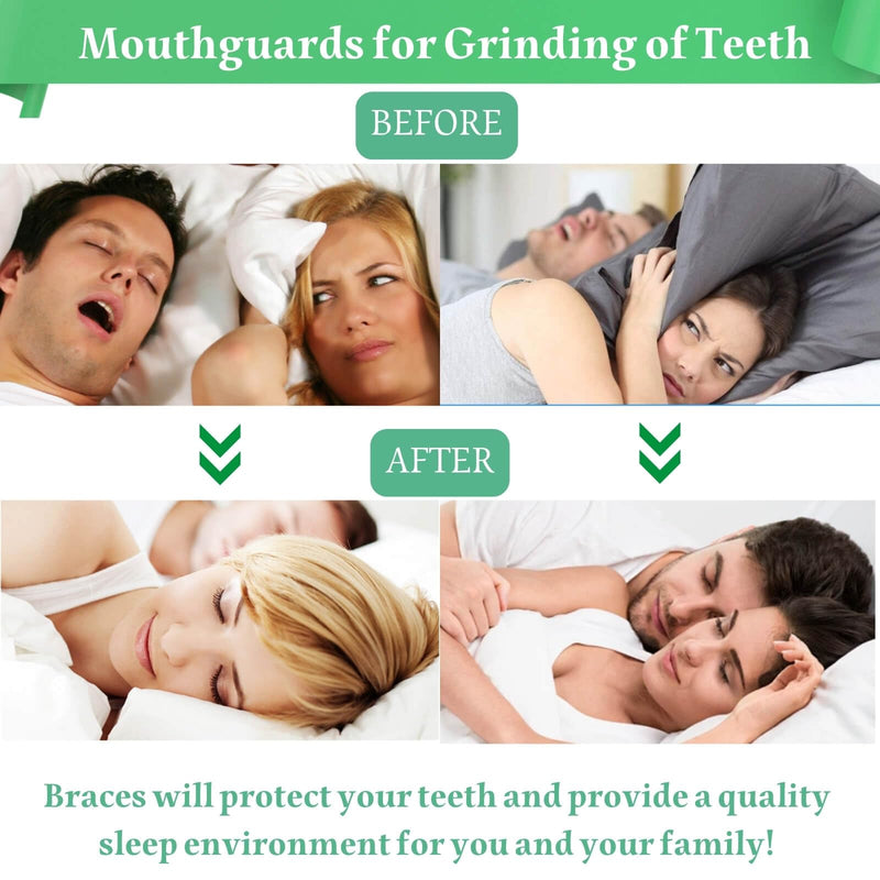 [Australia] - Mouth Guard for Clenching Teeth at Night, 4 Pack Night Guards for Teeth Grinding, Reusable Teeth Grinding Mouth Guard, Mouthguards for Grinding of Teeth 