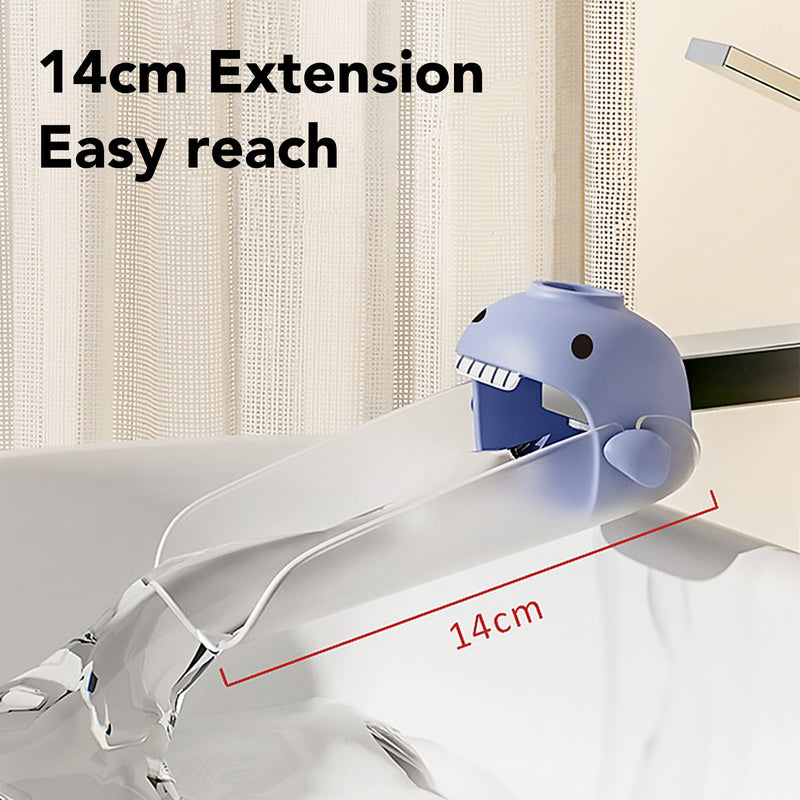 [Australia] - Faucet Extender for Toddlers and Kids, fits Sink spout tub for Kitchen and Bathroom. Promotes Hand Washing, Hygiene Awareness Independence. Cartoon Design w/Universal fits(Blue, Pink, 2PCS) 