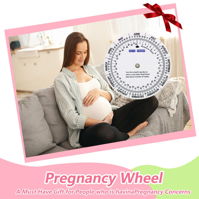 2 PCS Pregnancy Wheel, Due Date Calculator for Pregnant Patients,Pregnancy Wheel Badge Card for OB/GYN, Doctors, Midwives,Nurses and Patients