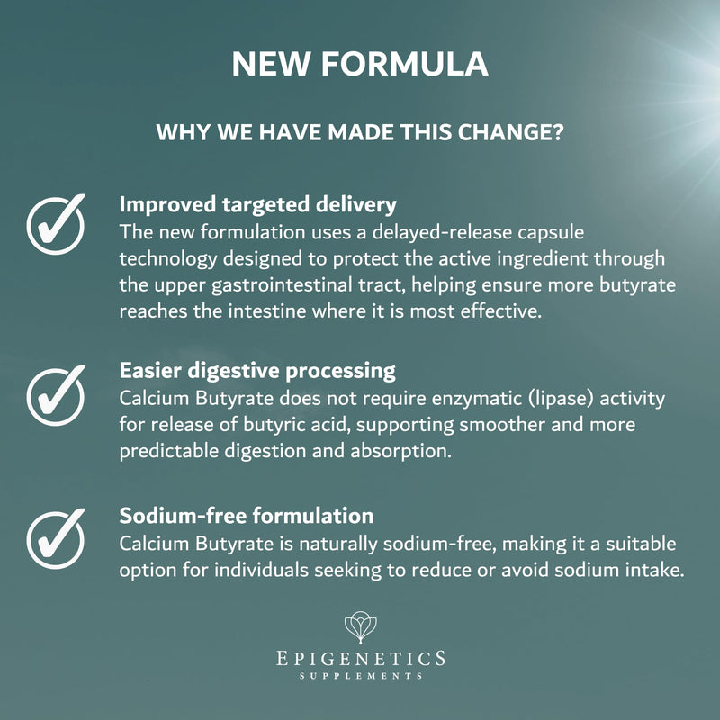 Calcium Butyrate | High Strength 960mg Butyrate Complex | Postbiotic Supplement for Gut & Digestive Health | Delayed Release Capsules | 90 Vegan Capsules | UK Made