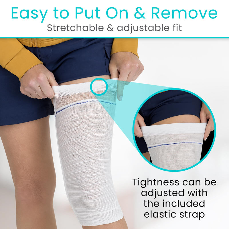 [Australia] - Vive Catheter Leg Bag Holder for Men & Women (2 Pack) - Nephrostomy & Foley Catheter Bag Holder & Cover - Urine Drainage & Storage Bag Holder Stays in Place - Catheter Stabilization (Medium) Medium 