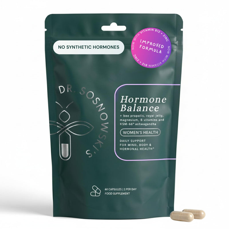 Dr. Sosnowski's Hormone Balance | Multivitamin for Women to Support Hormonal Regulation, Energy, Mental Clarity & Skin | Bee Propolis, Ashwagandha, Dong Quai, Magnesium, B6 Vitamins | 60 Capsules