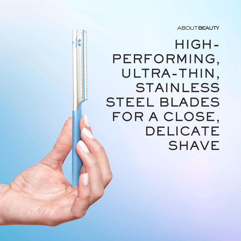 About Face Pro-Premium Facial Razors - 3 Beauty Groomers for Hair Removal, Ideal for Shaving, Exfoliating, Dermaplaning and Brow Shaping, Japanese Stainless Steel Gently Removes Facial Hair 3 Count (Pack of 2)