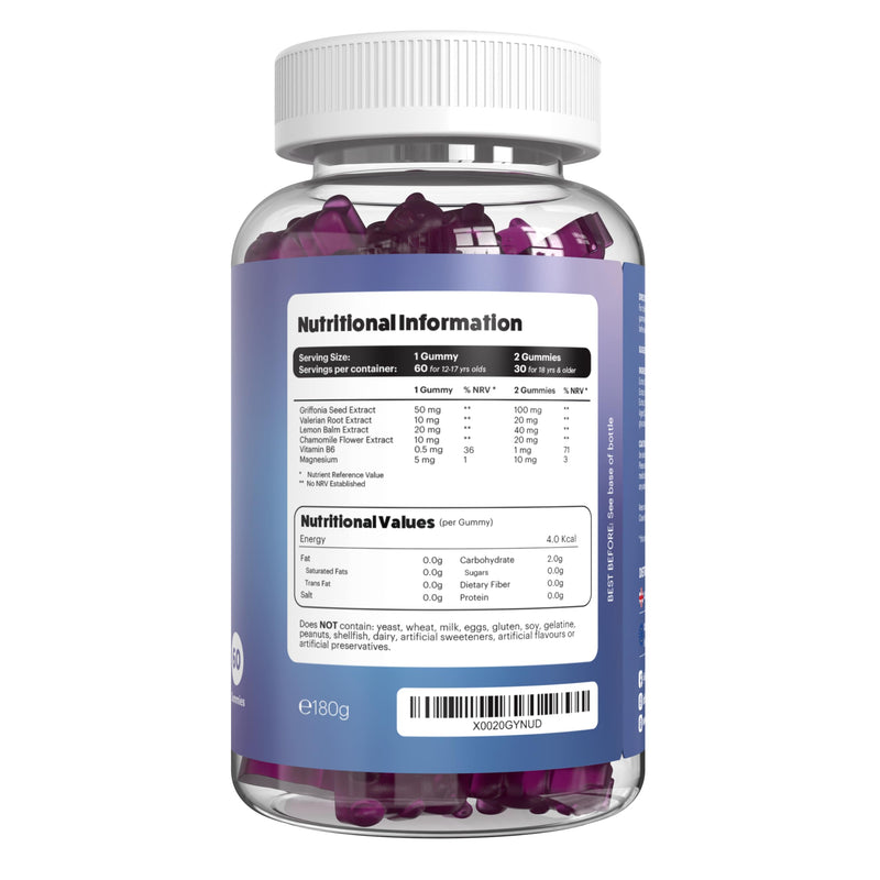 Vitammies Sugar-Free Sleep Gummies for Adults – Night Time Gummies with Magnesium &Calming Botanicals – Complement Your Evening Routine or Relax – Vegan Mixed Berry Flavour, 60 Chewable Bears