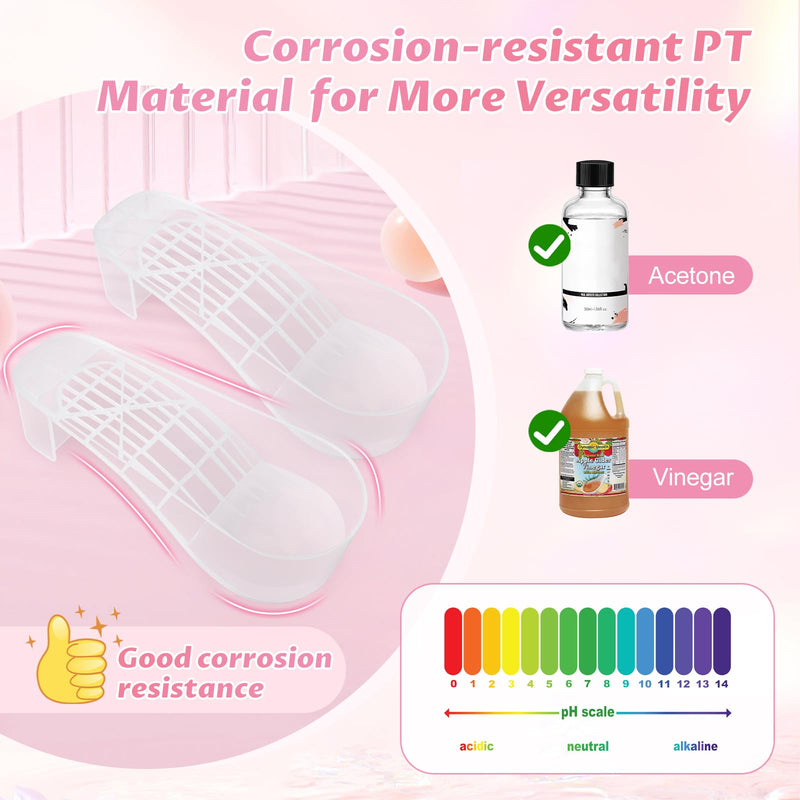Yokilly Toe Nail Soaking Bowl: 2 PCS Shoe Design Toenails Soak Off Bowl | Foot Bath Soak Tub Bowl - Acetone Proof Pedicure Foot Spa Nail Soaker Bowl for Soak Off Dip Powder Gel Polish Remover-Clear 2 Pcs Transparent