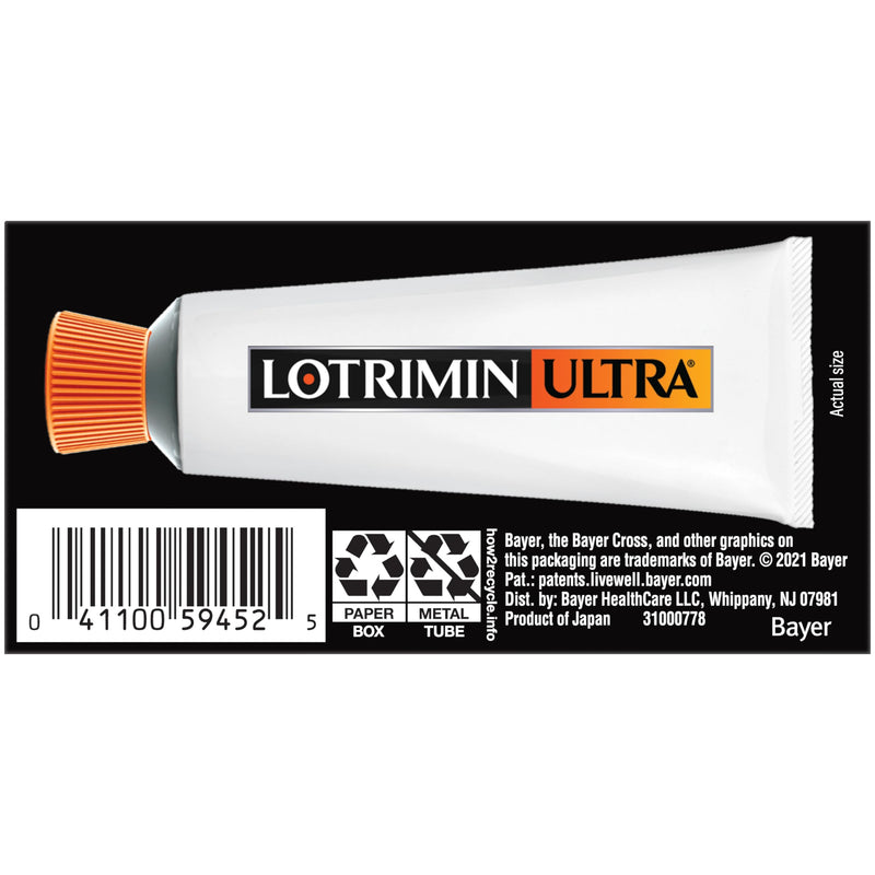 Lotrimin Ultra 1 Week Athlete's Foot Treatment, Prescription Strength Butenafine Hydrochloride 1%, Cures Most Athlete’s Foot Between Toes, Cream, 0.53 Ounce (15 Grams) (Packaging May Vary) 15g