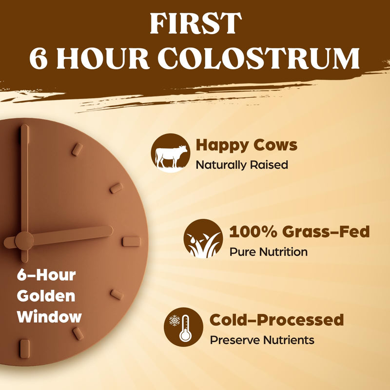 Liposomal Bovine Colostrum Powder 2500MG, 60% High IgG from First Milking, 5X Maximum Absorption, Pure Colostrum Supplement for Gut & Immunity, Easy to Mix, 60 Servings Pack of 1