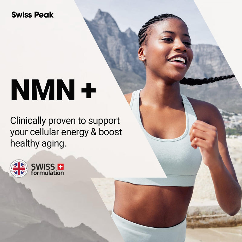 NMN = NAD+ Supplement, 600mg per Serving, Enhanced Absorption, Actual NAD+ Supplement for Cellular Repair & Energy Metabolism | Vegan, Non-GMO