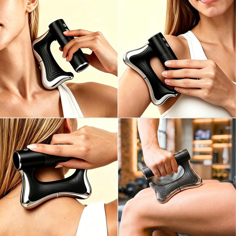 Sculptwave Full Body Contouring Device,Electric Fascia Knife Massager Heating and Vibration, Muscle Scraper Tool, Body Gua Sha Massage Tool,Fascia Tool Massage Tools for Deep Tissue(Black)