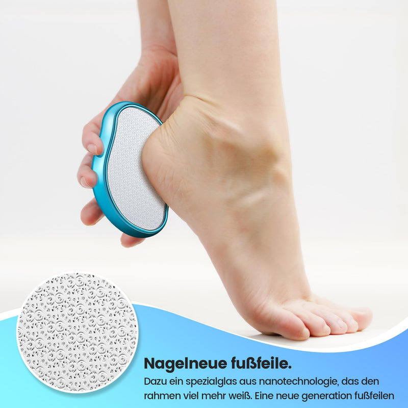 [Australia] - BEZOX 2in1 Nano Glass Callus Remover - Effective Nano Glass - Professional Pedicure - Premium Callus File Blue 