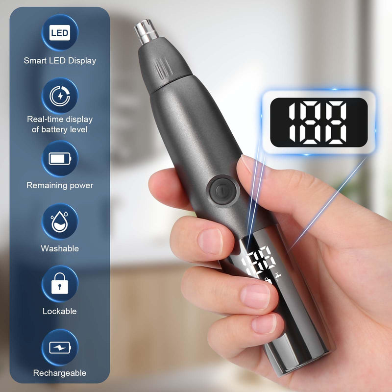 [Australia] - Brencco Nose Hair Trimmer Men, 4 in 1 Nose Hair Trimmer Men Women Nose Hair Trimmer USB Rechargeable Nose Trimmer IPX7 Waterproof Nose Hair Trimmer for Nose, Ears, Eyebrows, Face 