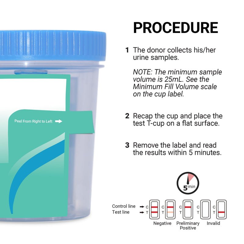 [2pk] - 5 Panel Multi-Drug Urine Test Kit, Accurate Test Kit - AMP/COC/MET/OPI/THC #MT-TDOA-254