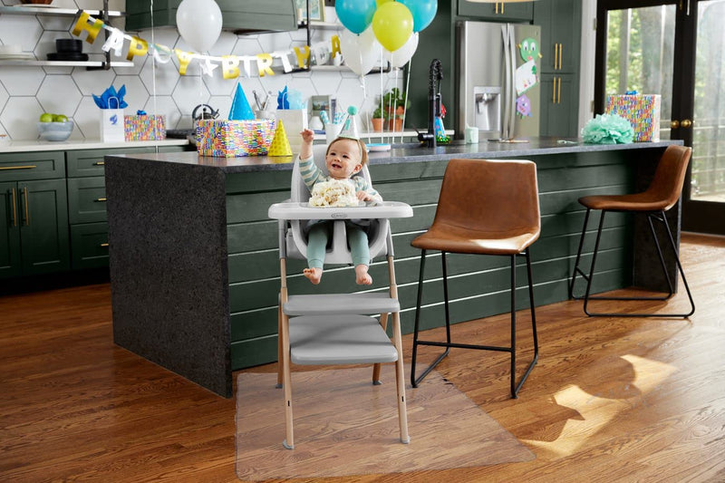 [Australia] - Graco Under High Chair Mat - Waterproof & Washable Plastic Food/Spill Catcher - 50" Eating, Painting & Art Floor Cover, Clear (Pack of 1) Pack of 1 