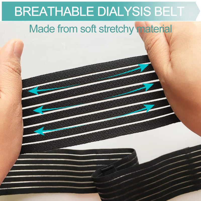 [Australia] - Soft Breathable Peritoneal Dialysis Belt Adjustable PD Catheter Holder Accessories Discreet for Safety Secure Transfer Set Peg Feeding Tube Supplies Men Women Black Medium Medium 28-41 Inch (Pack of 1) 