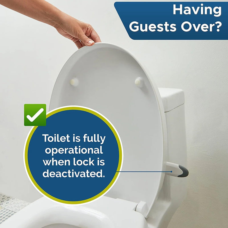[Australia] - Baby Toilet Lock by Wappa Baby - 9"L x 4"W - Ideal Baby Proof Toilet Lid Lock - No Tools Needed Easy Installation with 3M Adhesive - Top Safety Toilet Seat Lock - Fits Most Toilets - White (1 Pack) 1 Count (Pack of 1) 