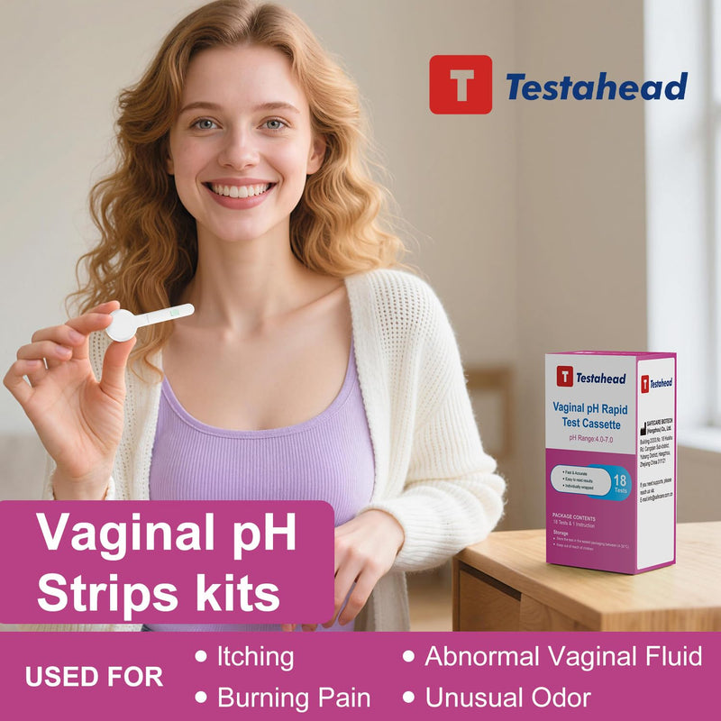 [Australia] - Vaginal pH Test Strips, conveniently Designed for Women's use. Get Results in just 10 Seconds. 18-Count Pack. Easily Monitor pH Balance at Home. 