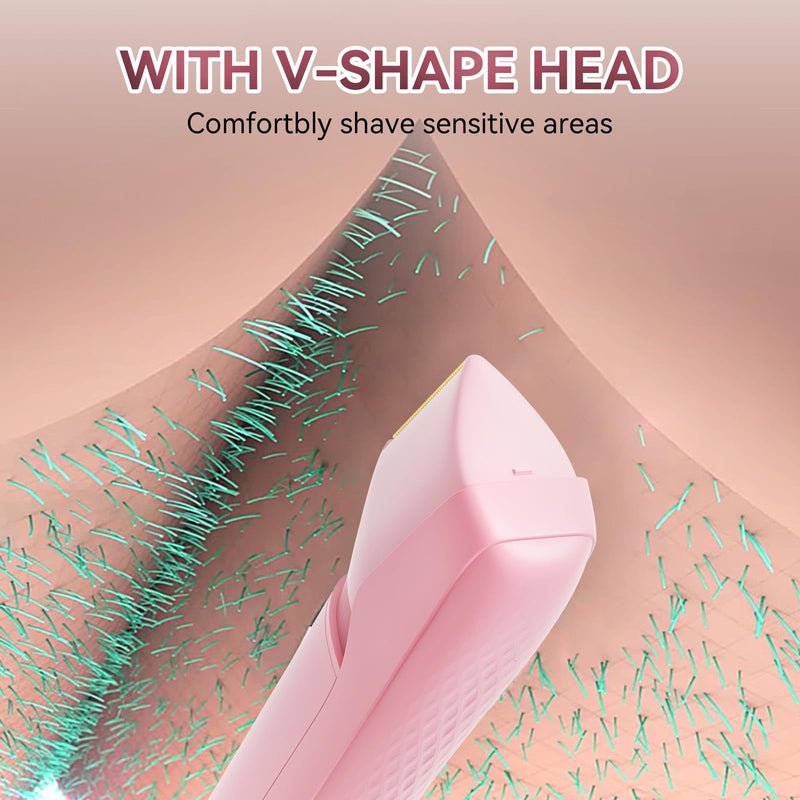 [Australia] - Women's Bikini Trimmer - Painless Body Shaver with Curved Single Blade, Waterproof for Sensitive Skin & Intimate Areas 