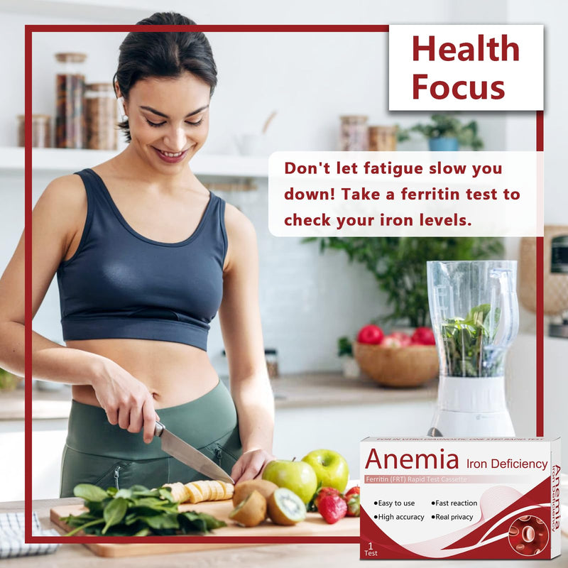 Iron Deficiency Test Kit – Accurate & Easy at-Home Test to Monitor Iron Levels, Suitable for Both Children and Adults-ONE Test 1 Count (Pack of 1)