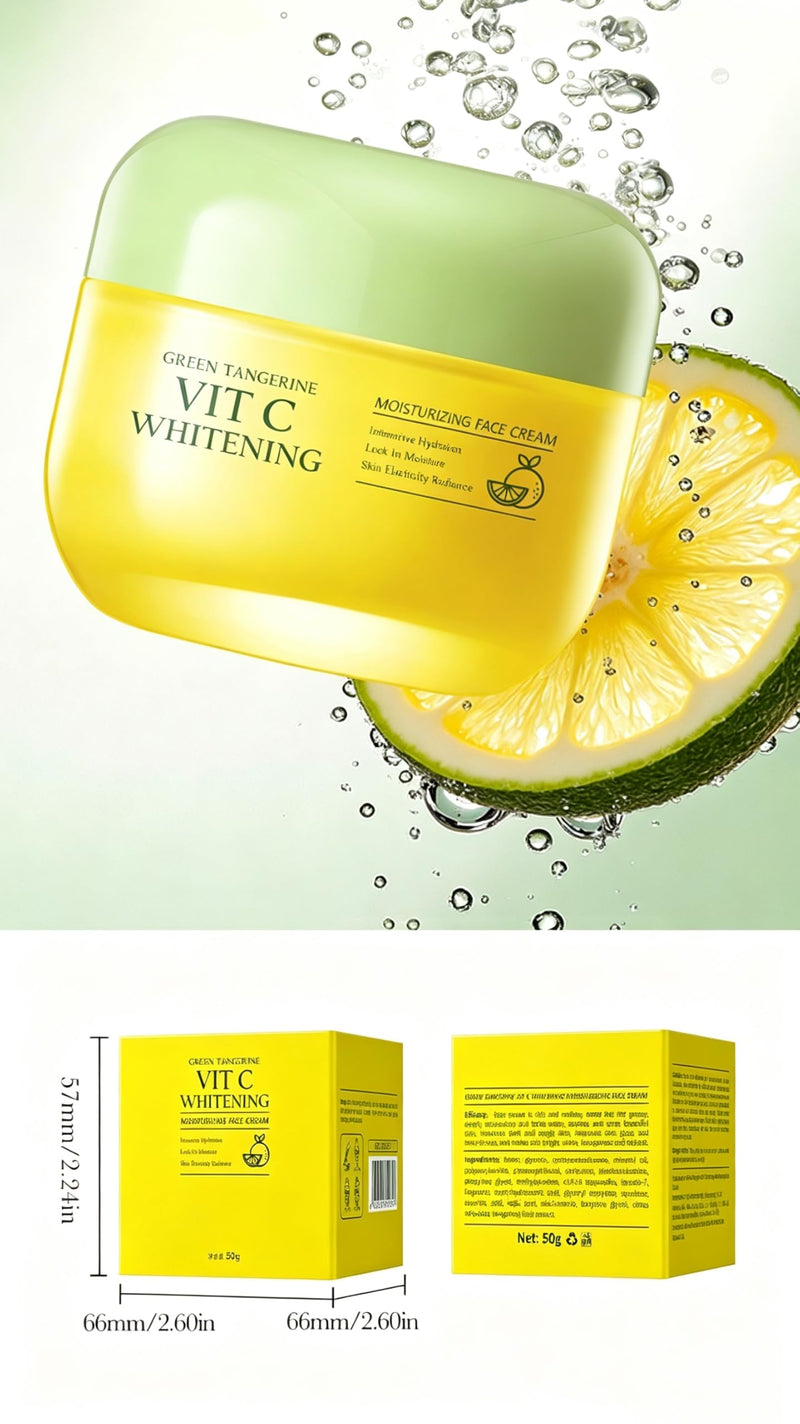 For Green Tangerine Vitamin C NAM Face Cream Lotion,Face Moisturizers | Moisturizing Hydrating Facial Creams,Facial Skin Care Cream,Soothing Skin Brighten skin tone 50g 1.76 OZ