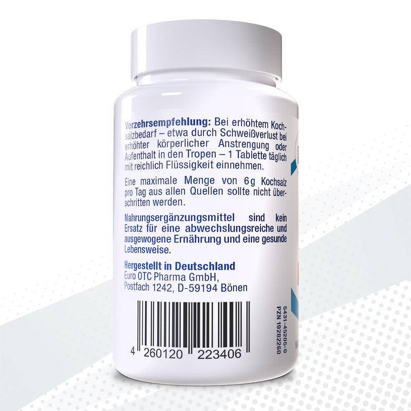 [Australia] - Saline tablets | Highly dosed with 1000 mg sodium chloride | Supply pack with 100 tablets 