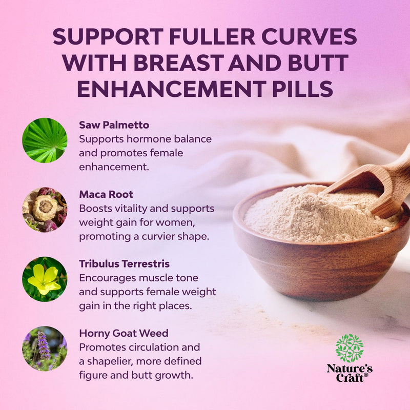 [Australia] - G-Curve Breast and Butt Enhancer Pills May Support Voluptuous Curves - Herbal Enhancement Pills with Horny Goat Weed for Women Saw Palmetto Extract and L-Arginine *Results May Vary 60 Count (Pack of 1) 