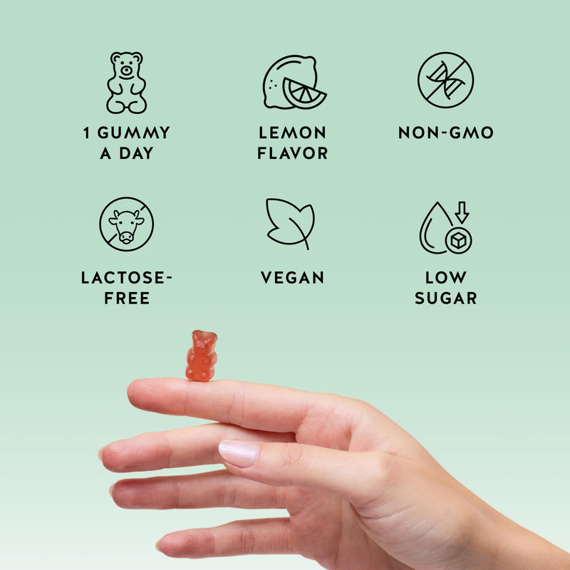 Bears with Benefits Immune Support Gummies with Vitamins C, D, B6 & Zinc | One gummy a day with 9 essential vitamins. Delicious lemon flavor in a vegan formula to support your daily immune health. 1 Count (Pack of 60)