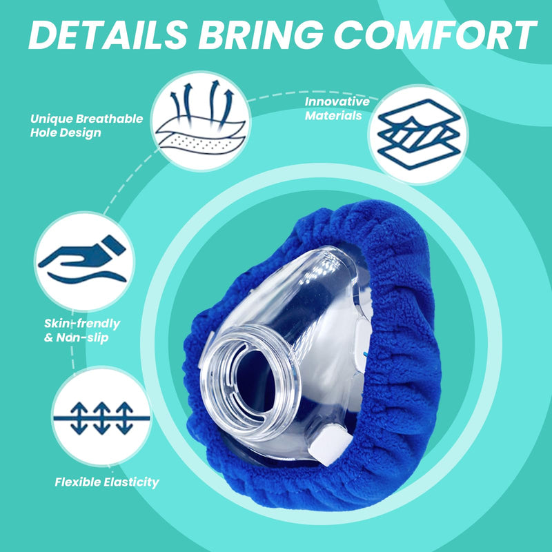 [Australia] - NATAKU 4-Pack Large Mask Liners Compatible with Resmed F20 Cpap' Masks Cushion Comfortable Reusable Cushioned Mask Covers, Absorb Facial Oils and Moisture to Improve Mask Wear Comfort (Large) 
