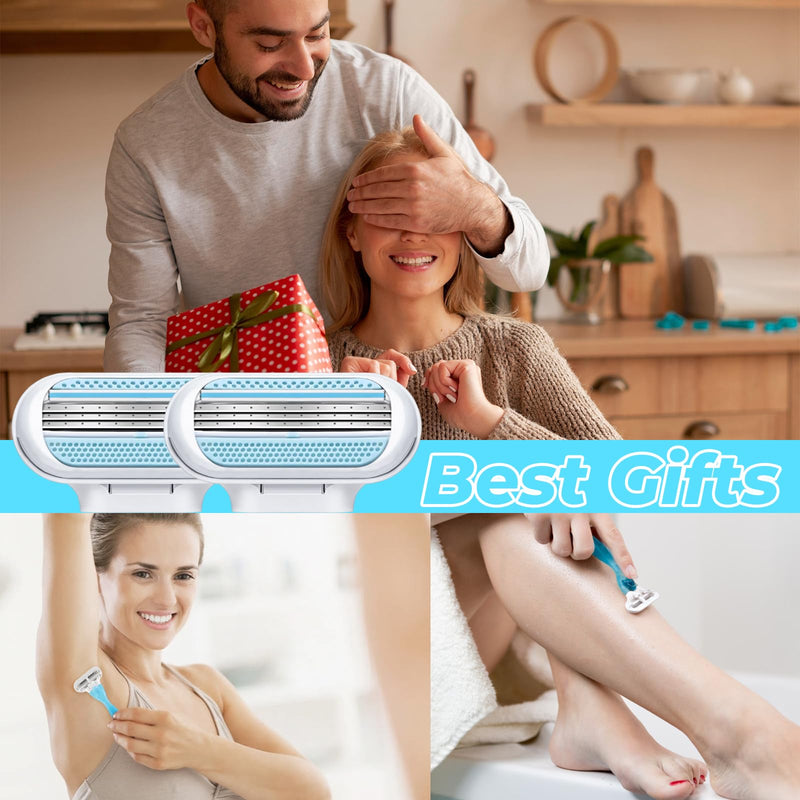 [Australia] - Replacement blades for women's razors, pack of 10, can be used for Venus razor blades for women, 3 blades surrounded by protective cushions that adapt to the body contour, compatible razor blades for women 