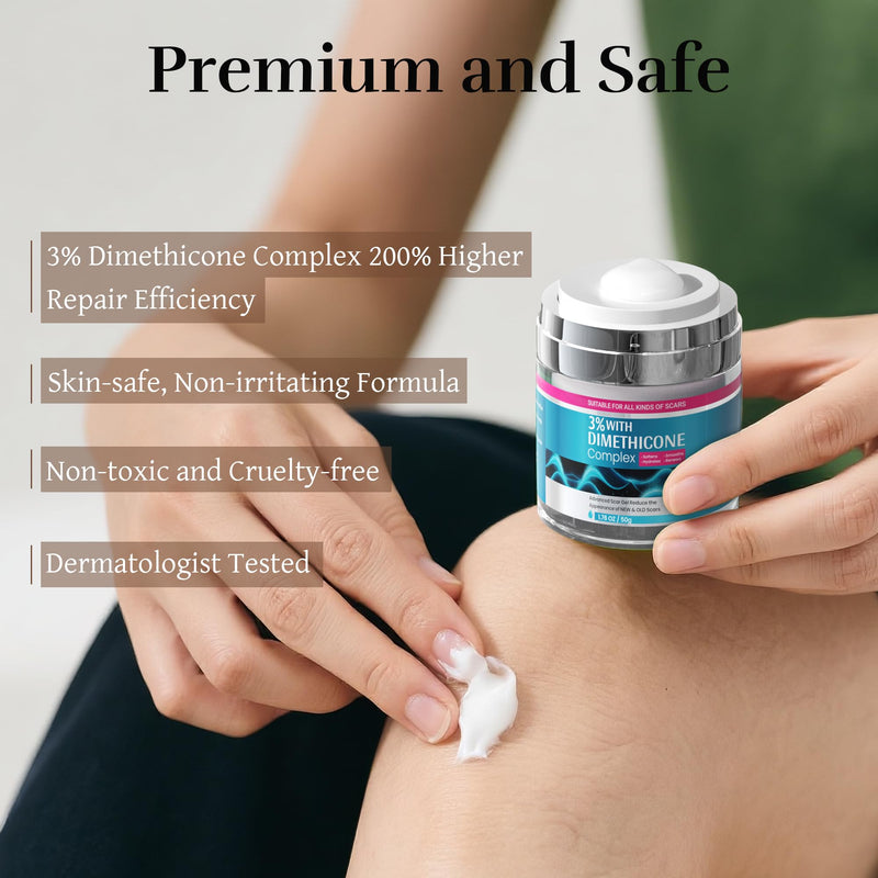 [Australia] - Advanced Scar Cream, Scar Reduction Treatment for Improves Skin Texture & Helps Remove Acne, Stretch Marks, Surgery, C Section, Burn, Keloid & Hypertrophic Scars 1.76 Oz (50g) 