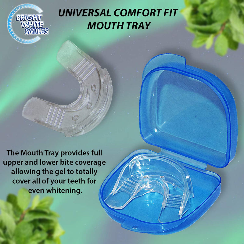 [Australia] - Bright White Smiles Teeth Whitening Kit | LED Light Activated Teeth Whitener | with 2X 5ml 35% Carbamide Peroxide Gel Syringes | Comfort Fit Mouth Tray & Case | for Home Use | Professional Results 