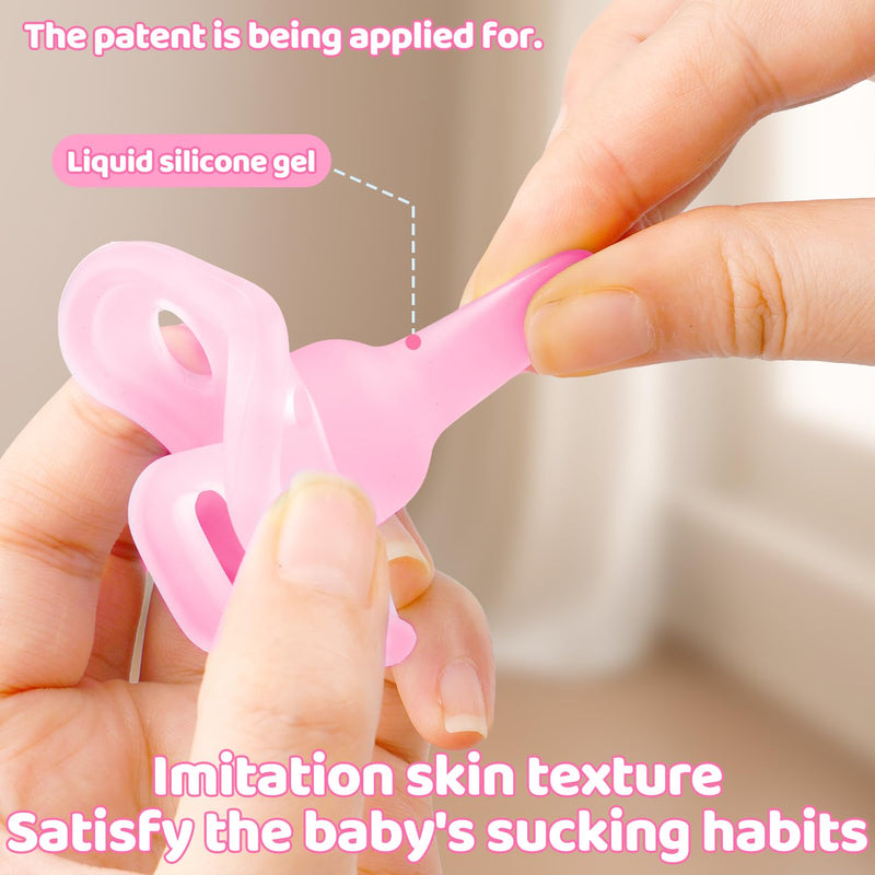 [Australia] - Baby Medicine Dispenser, Baby Medicine Syringe, 0 Months and up Baby Pacifiers, 100% Silicone Pacifiers, BPA-Free (Pink) Pink 