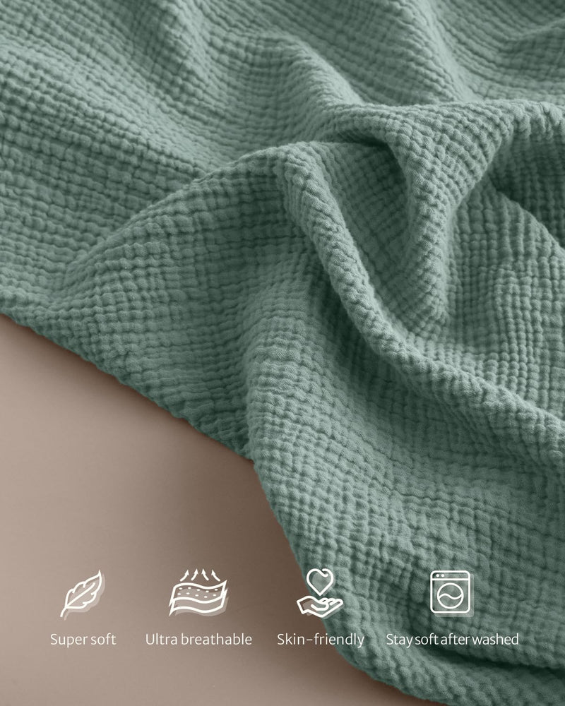 [Australia] - Blissful Diary Muslin Nursing Cover for Breastfeeding, Breathable Breastfeeding Cover up with Arch Neckline for Women, Nursing Apron (Roman Green) Roman Green 