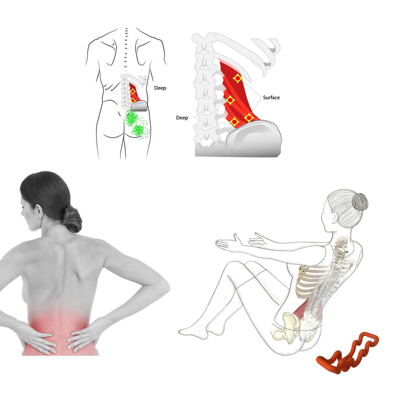 [Australia] - Back Deep Tissue Massager, Back Stretcher, Relieve Low Back Pain, Middle Back Pain and Sciatica, Athletes Muscle Recovery Tool 