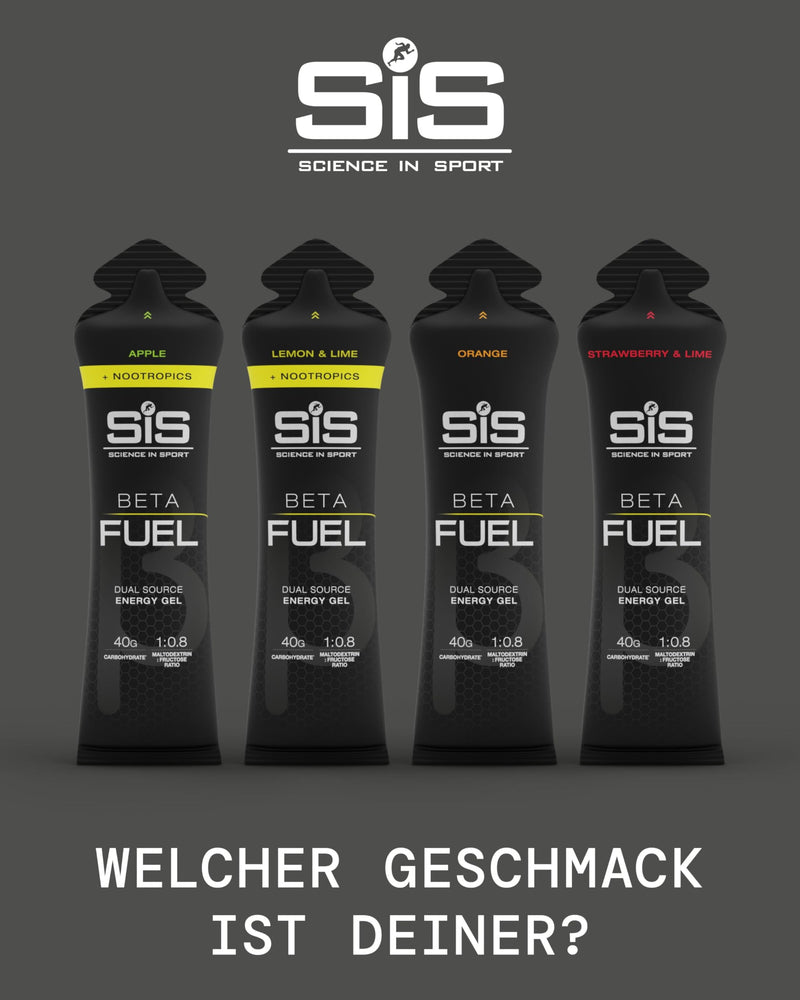 [Australia] - Science in Sport BETA Fuel Gel + Nootropica Gel 6 x 60ml Lemon and Lime - Energy-rich carbohydrate gel with 40g carbohydrates, Energy Gel for endurance athletes Lemon & Lime 6 x 60 ml 