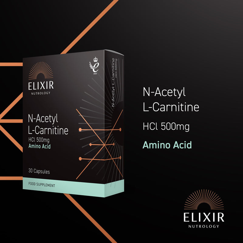 N-Acetyl L-Carnitine HCl 500mg Capsules | Supports Energy Production & Active Lifestyles | Ideal for Training & Exercise Routines | High Strength Amino Acid Derivative | 30 Vegan Capsules | UK Made