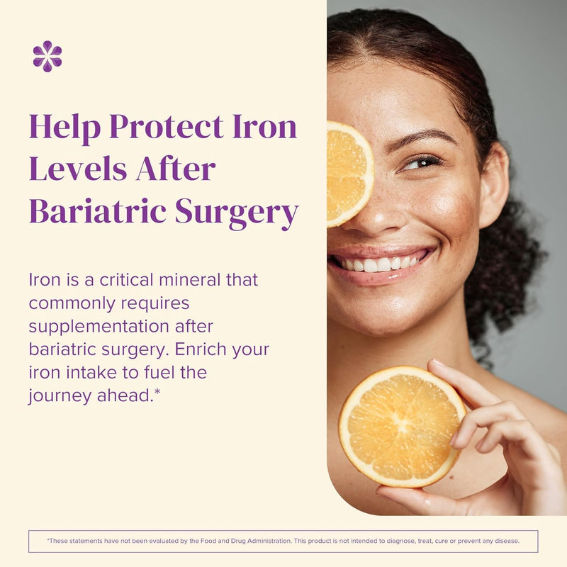 [Australia] - BariMelts Iron Supplement with Vitamin C - 1 Month Supply (90 Fast-Dissolving Tablets) - Post-Op Bariatric Vitamins 90 Count (Pack of 1) 
